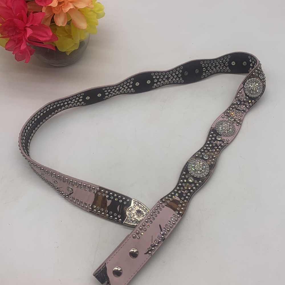 Nocona Camo Leather bling Belt Size Large- no buckle western